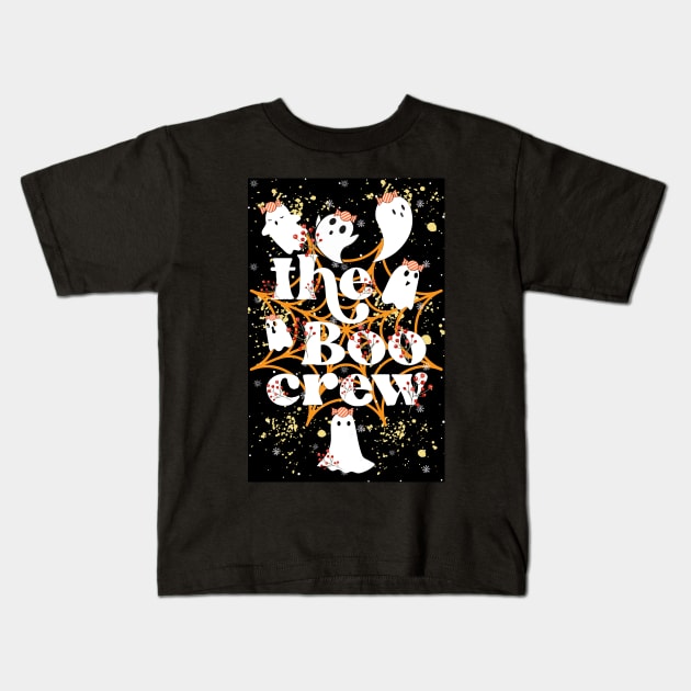 'The Boo Crew' cute halloween ghosts Kids T-Shirt by FineArtMaster